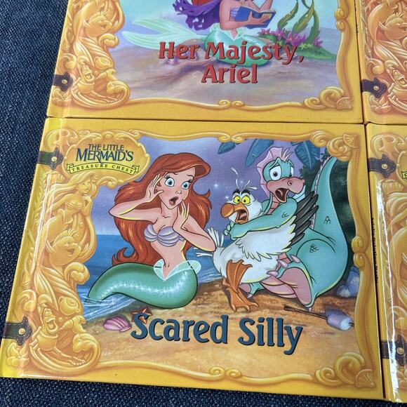 Disneys Little Mermaid’s Treasure Chest Series Lot of 6 Hardcover Grolier 1990's - Picture 6 of 16